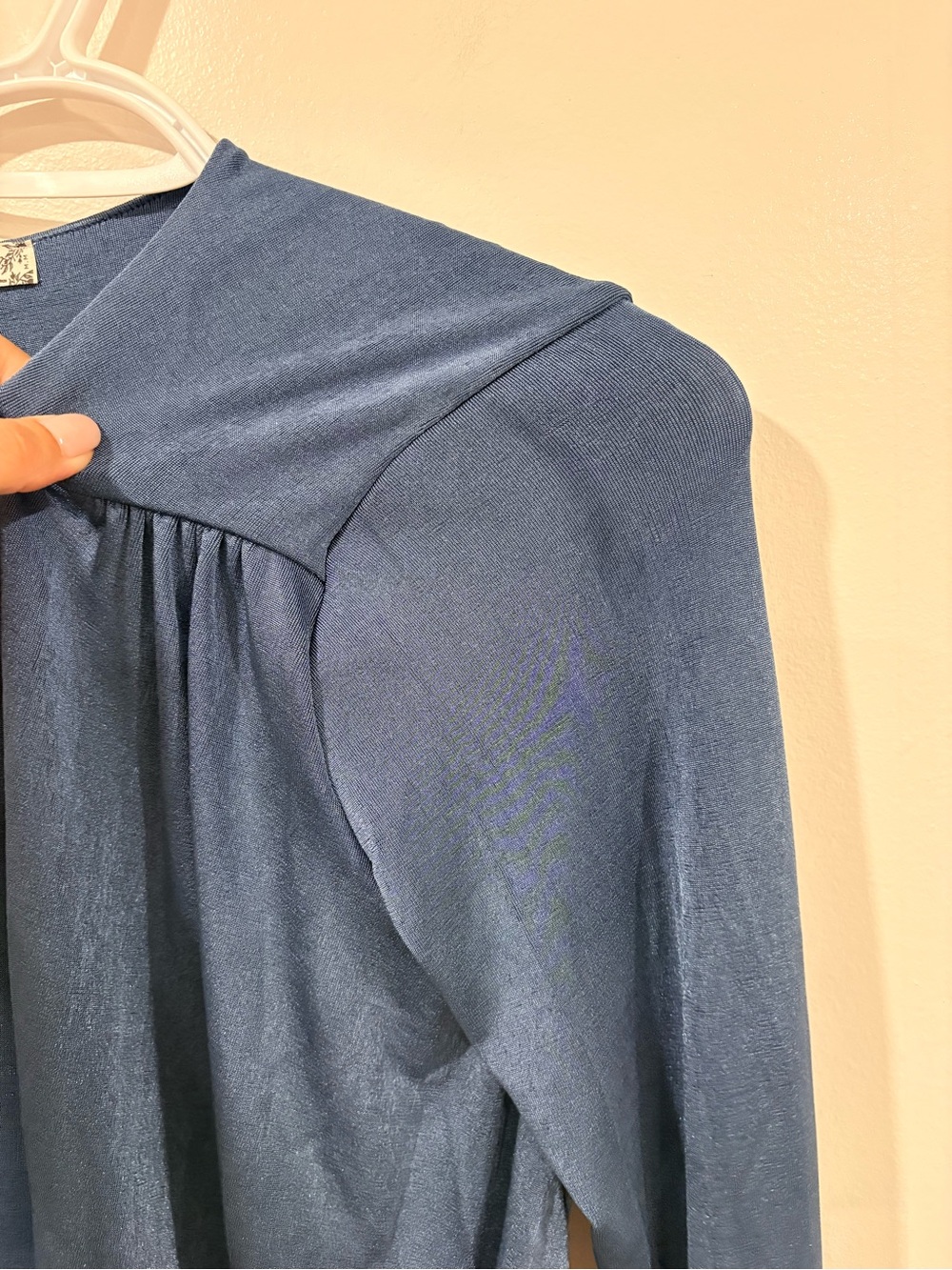 Free People Blue Surplice Long Sleeve Bodysuit Size M - Picture 11 of 11